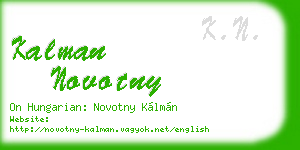 kalman novotny business card